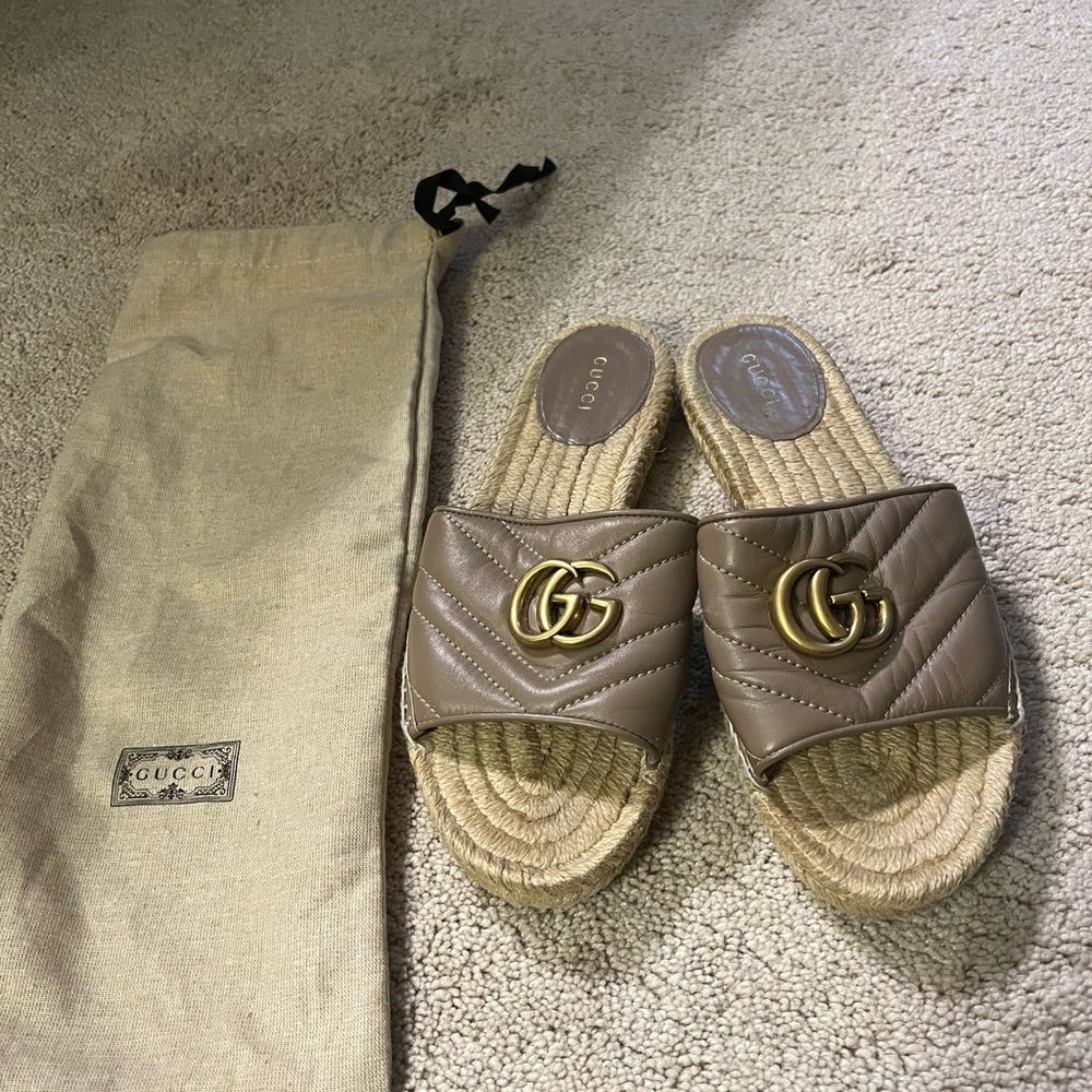 Gucci espadrilles sandals.